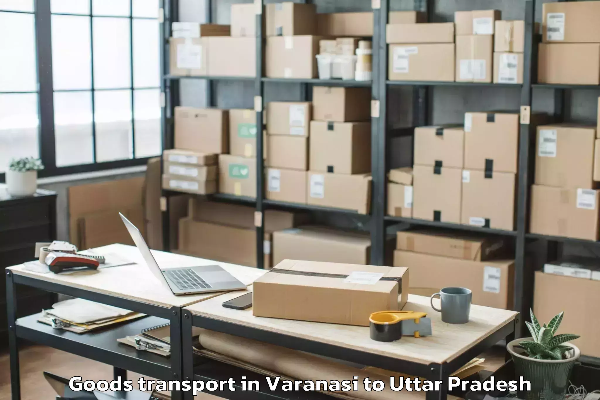 Top Varanasi to Bilthra Goods Transport Available